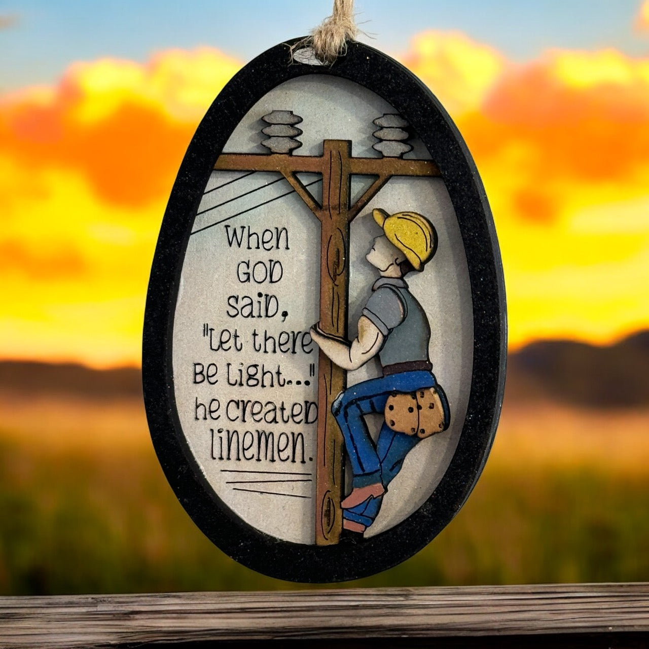 Sun Catcher Lineman